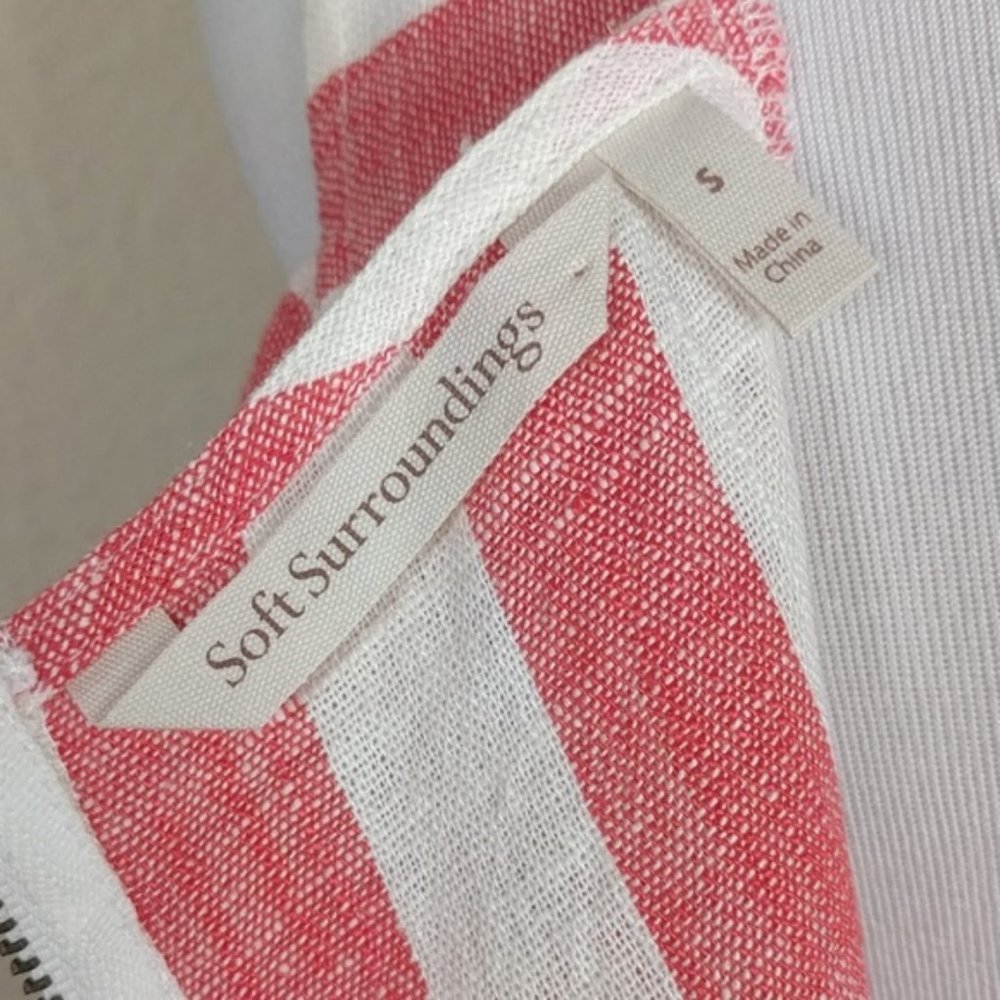Soft Surroundings Sunset Cream Coral Tunic SZS - Picture 6 of 7
